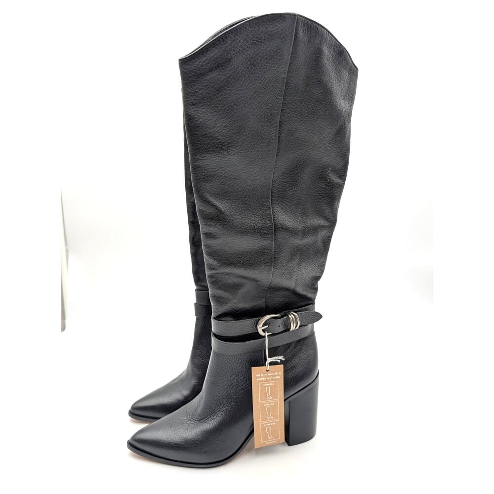 Dolce Vita Tyrone Pointed Toe Knee High Boots Women's Black Size US7 EU37
